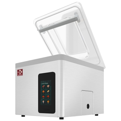 Machine sous vide, cuve inox 370x350xh150 mm. 16 m3/h écran TOUCH TA-85/IVAC